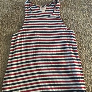 Red and Blue Striped Tank